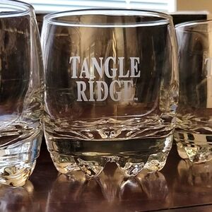 Tangle Ridge Canadian Whiskey Glasses Set of 4 Lowball Glasses Canadian Whisky